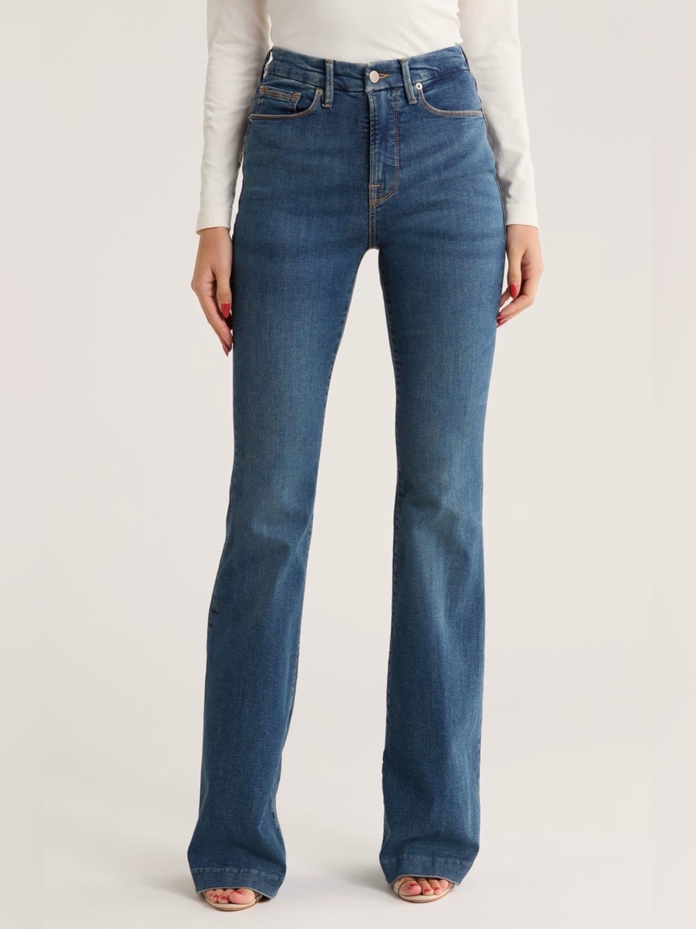 Good American Good Legs Flare Jeans Sz 10/37 - NWT!